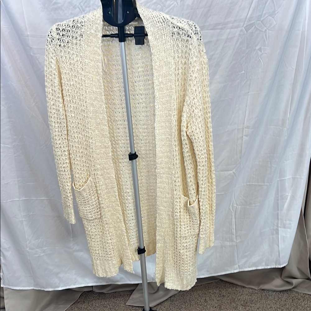Love Cream Open Front Cardigan Sweater